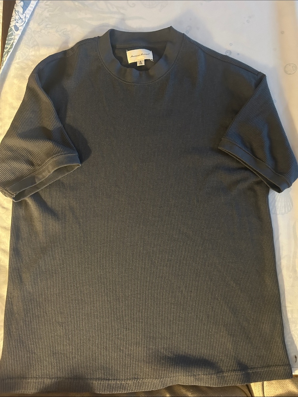 American Vintage Charcoal Gray Short-Sleeve Knit Tee